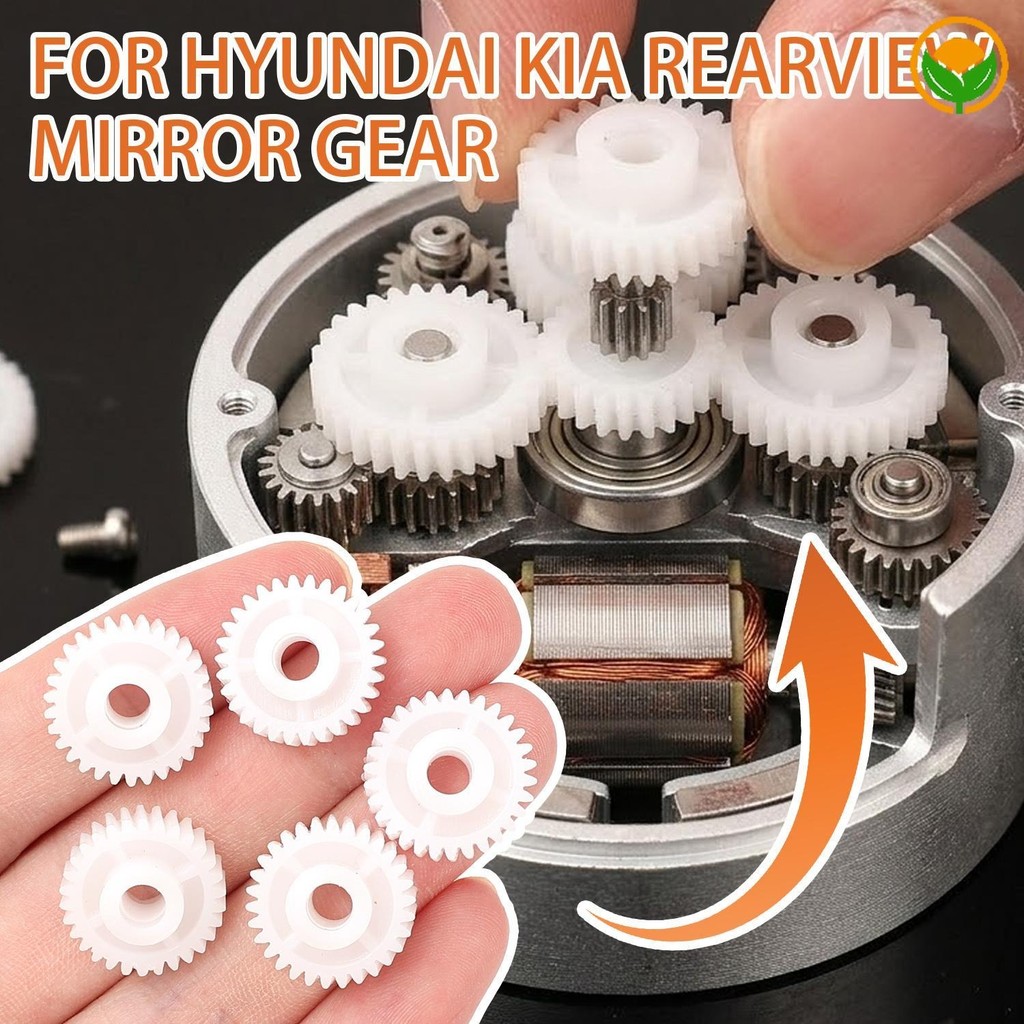  Engrenagem Plástica Confiável De 3.9 Mm De Diâmetro Interno-Acessório De Substituição De Espelho Elétrico Hyundai Kia-