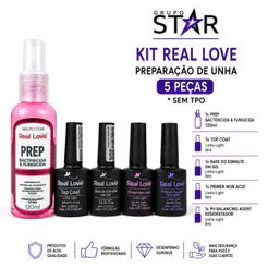 kit Alongamento de Unha Completo 5 Peças - Real Love
