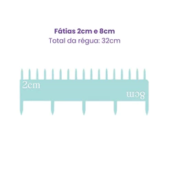 Régua marcador de fatias 2 em 1