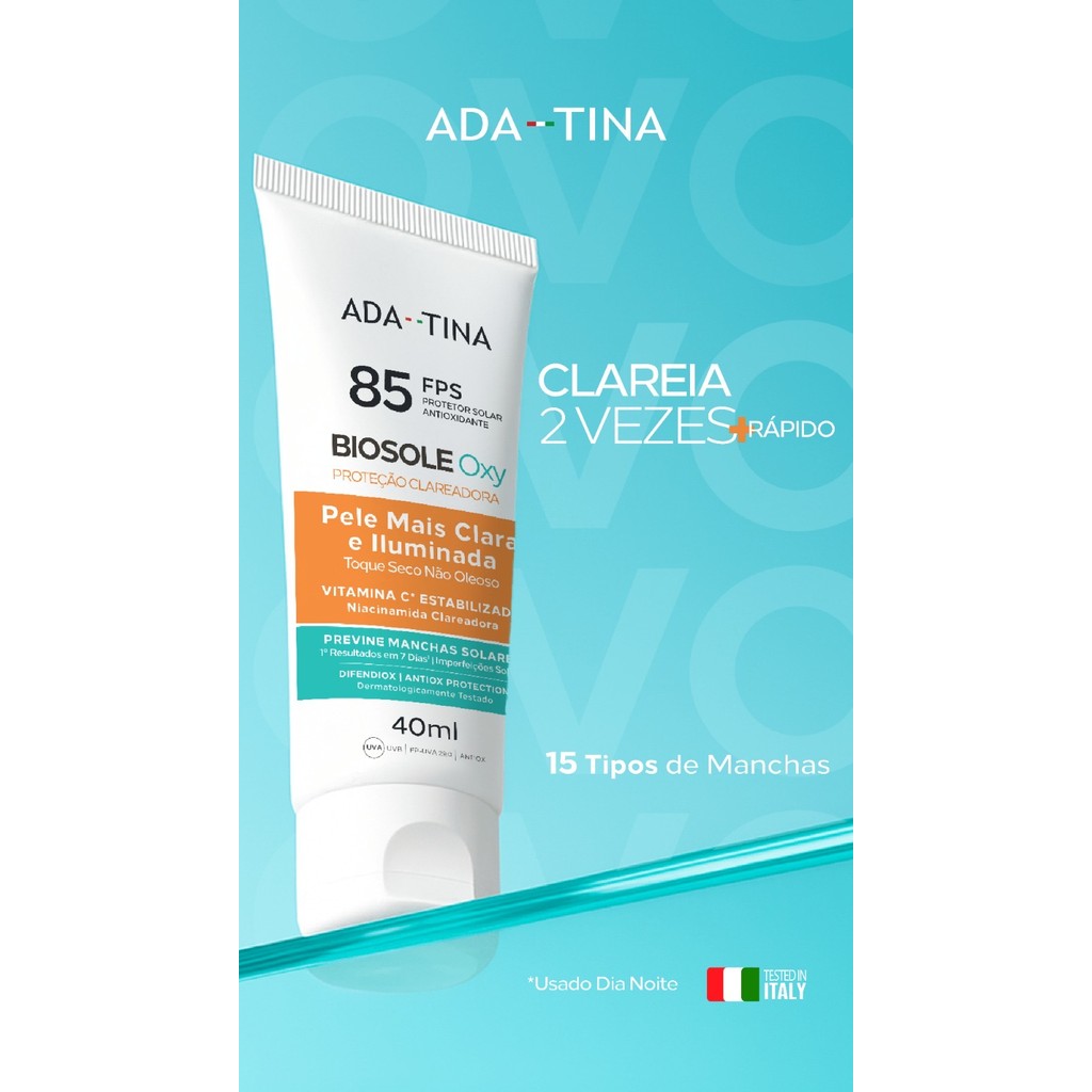 PROTETOR SOLAR  BIOSOLE OXY 85 FPS  ADA TINA