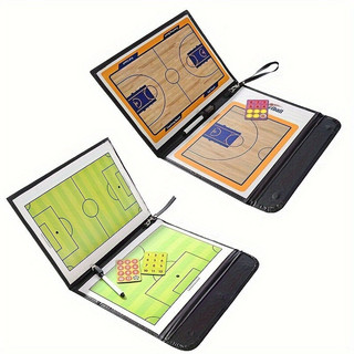 Quadro Tático Magnético para Treinamento – Plano de Estratégia de Futebol e Basquete Dobrável com Ímãs Fortes e Porta-Ca