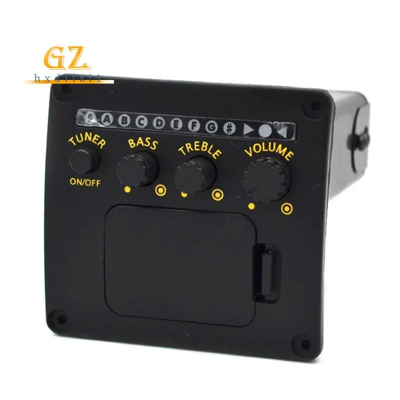 [gzhxdiizi1] Pré-Amplificador De Guitarra Acústica Profissional EQ Tuner Captadores Afinador De Piezo Pickup Equalizador