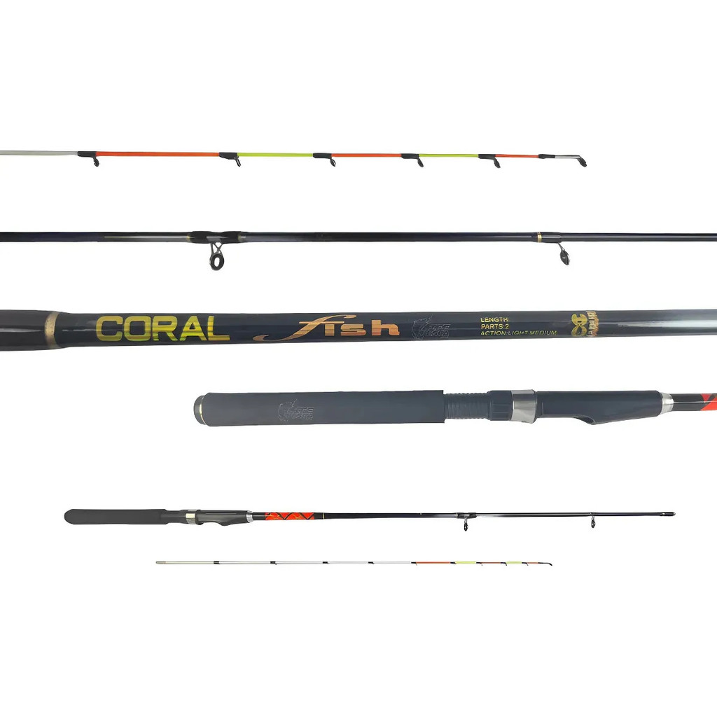 Vara Para Molinete Maruri Coral Fish (1,80m) - 2 Partes Carretilha e Molinete