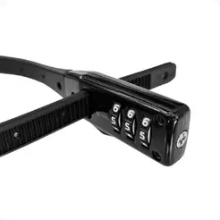 Cadeado Fita Trava Aco Zip Lock Com Senha Segredo Shiver 56cm Cinta Capacete Bicicleta Bike Patinete Original Reforçado