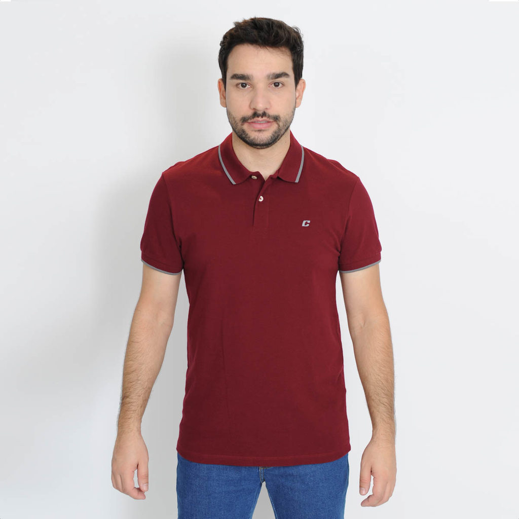 Camiseta Polo Colcci Comfy Basic Bordô - Masculino