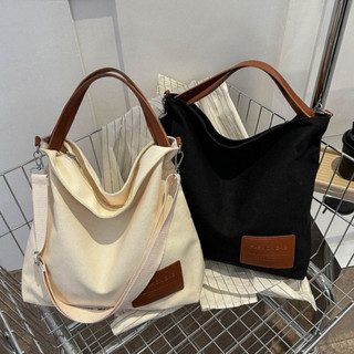 MODIVA Bolsa Feminina de Grande Capacidade em Lona, Bolsa de Ombro e Transversal para Estudantes e Trabalho