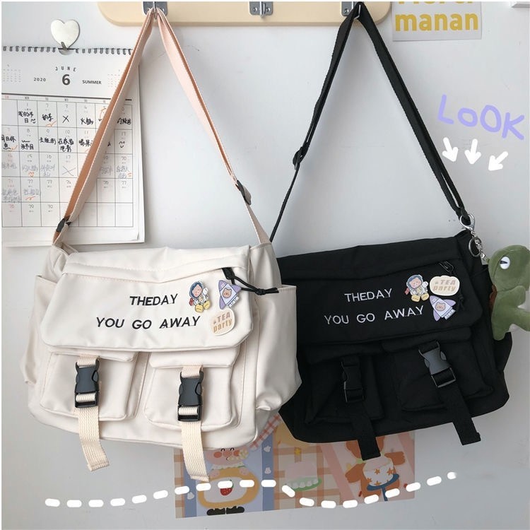 🌏Bolsa Carteiro Unissex Grande — Estilo Utilitário Streetwear, Transversal e Casual
