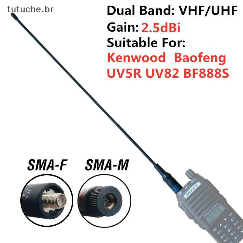 TU 1 Peça VHF/UHF SMA Fêmea Macho Na771 Antena De Alto Ganho Para UVK5 UVK58 UVK6 DM-1701 Walkie Talkie Rádios Presunto