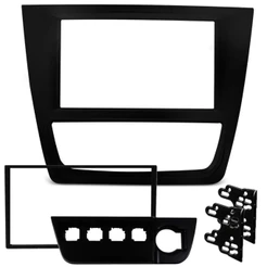 Moldura 2 Din Multimídia DVD Gol Voyage Saveiro G6 Preta Acabamento Painel