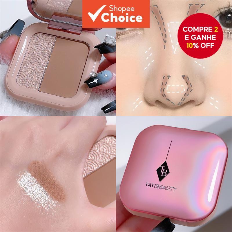 Paleta De Pó Para Contorno E Realce DIKALU 2 Em 1-Do Nariz Esculpido Com Iluminador Brilhante Sutil em Oferta na Shopee