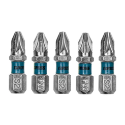 BITS POZIDRIV PZ2, ACO CROMO MOLIBDENIO, 5PCS // GROSS