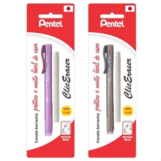 Borracha Clic Eraser Transparente C/ Refil SM/ZE11T PENTEL em Oferta na Shopee