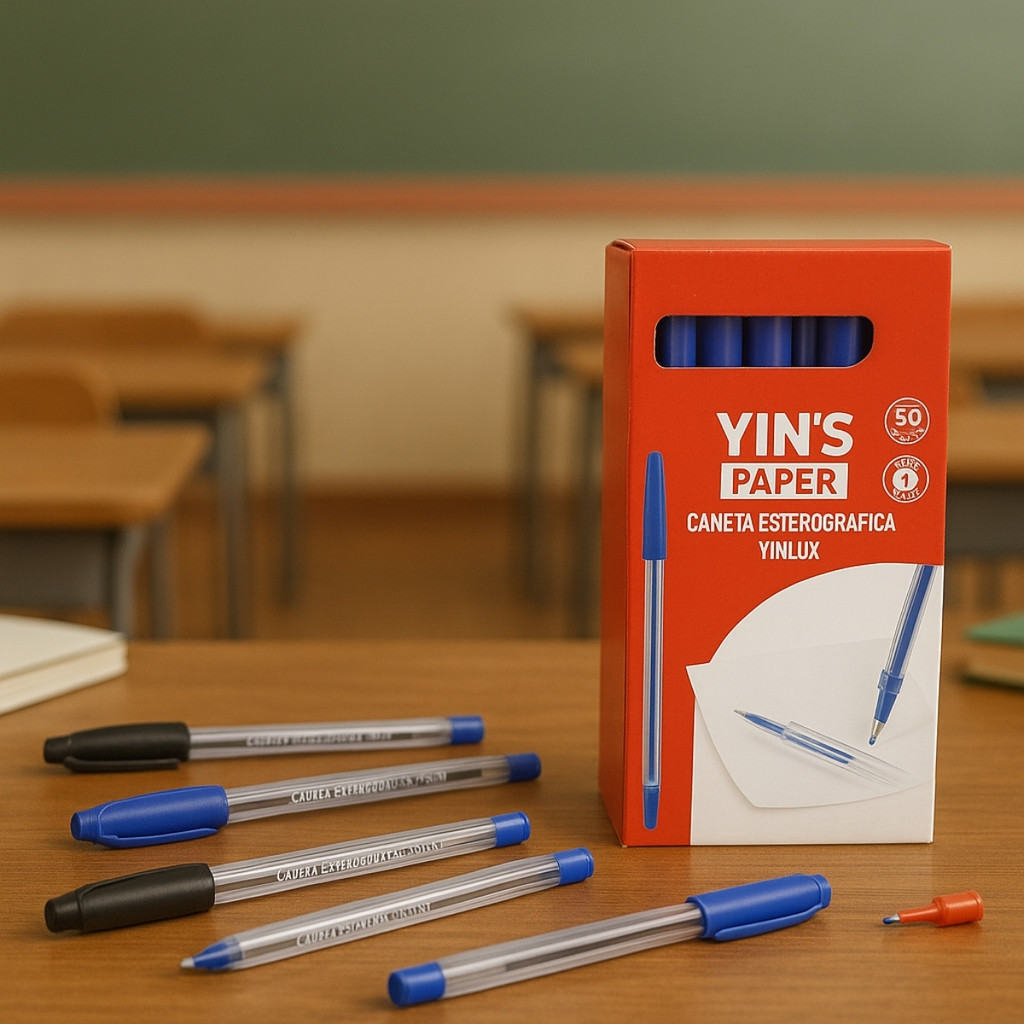 Kit 10 20 30 40 50 Canetas Preta Azul Vermelha Esferográfica Escrita Fina Escola Escritório Papelaria em Oferta na Shopee