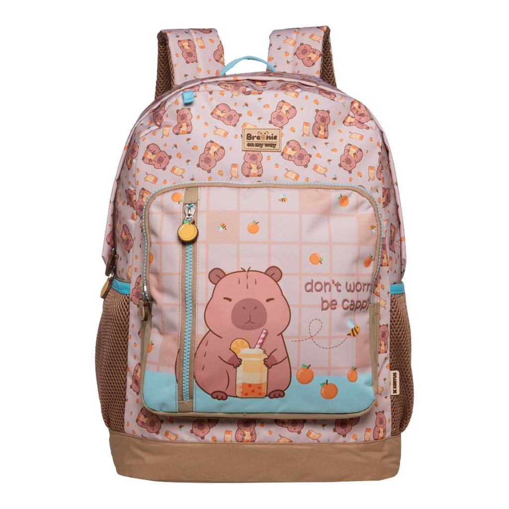 Mochila De Costas Escolar Capivara Brownie Juvenil Xeryus em Oferta na Shopee