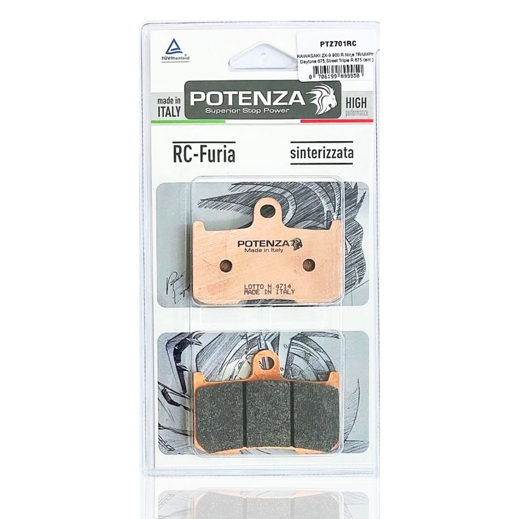 Pastilha de Freio Dianteira P/ Kawasaki Z800 2013-2016 / Z900 2017-2021 Potenza Sinterizada Rc Furia