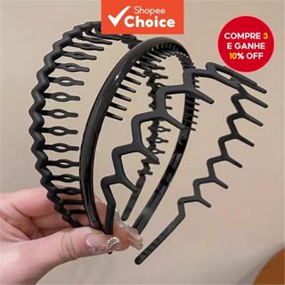 Faixa de Cabelo Antiderrapante com Dentes Pretos para Homens e mulheres em Oferta na Shopee