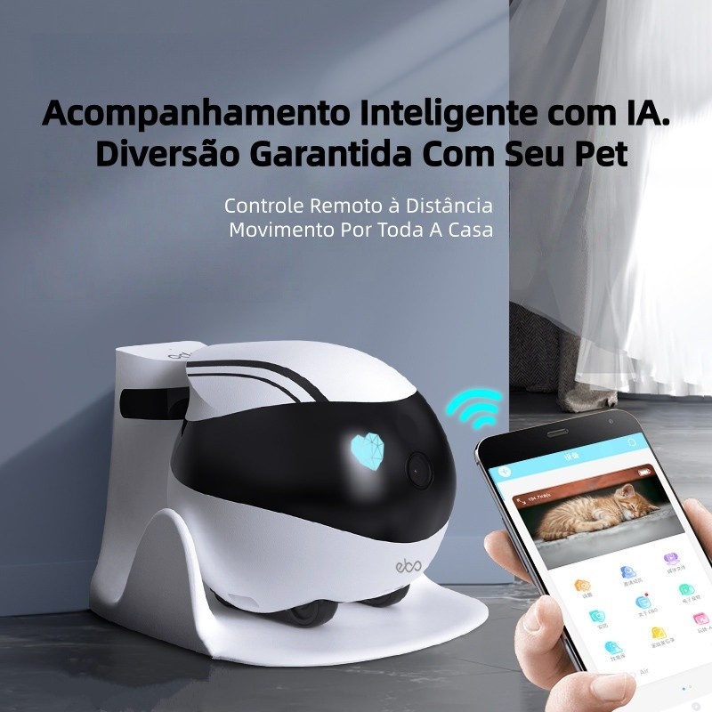 Camera Ip Wifi Câmera Inteligente Para Animais​ Com Visão Noturna Para Bebê, Animal De Estimação Babá Eletrônica