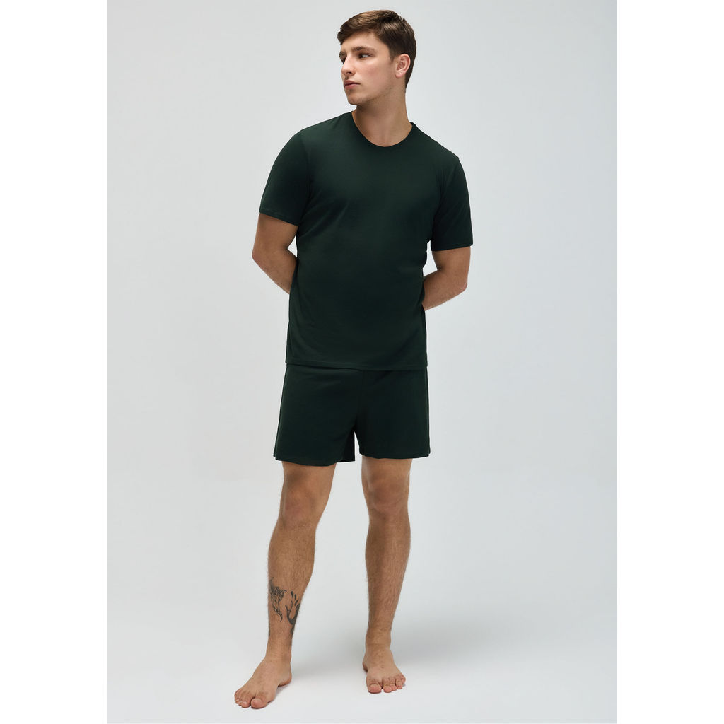 Pijama Curto Masculino Comfort Em Algodão Pima em Oferta na Shopee