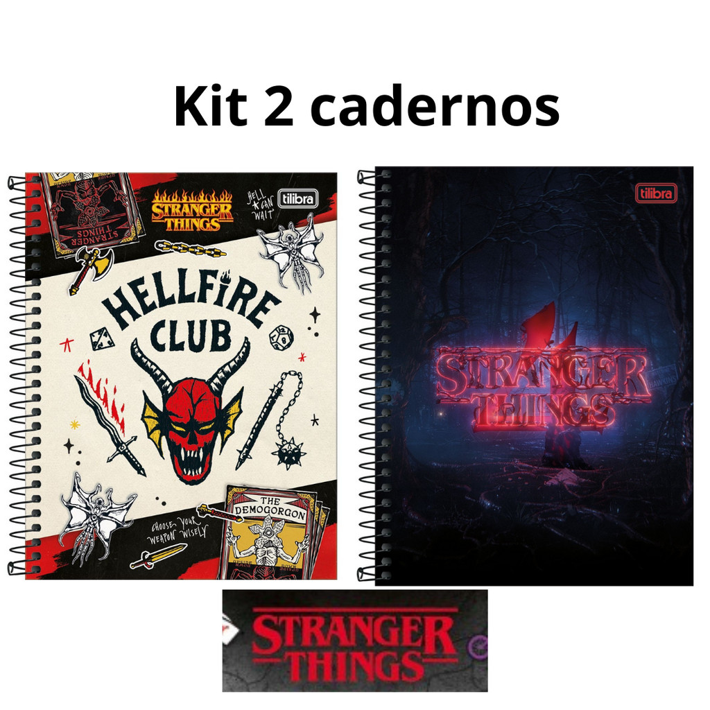 Caderno Espiral Capa Dura Colegial 10 Matérias Stranger Things 160 Folhas - Tilibra em Oferta na Shopee