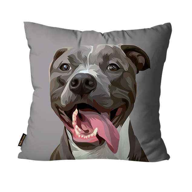 Capa Para Almofada Mdecore Pets 45x45cm  - Pit Bull C