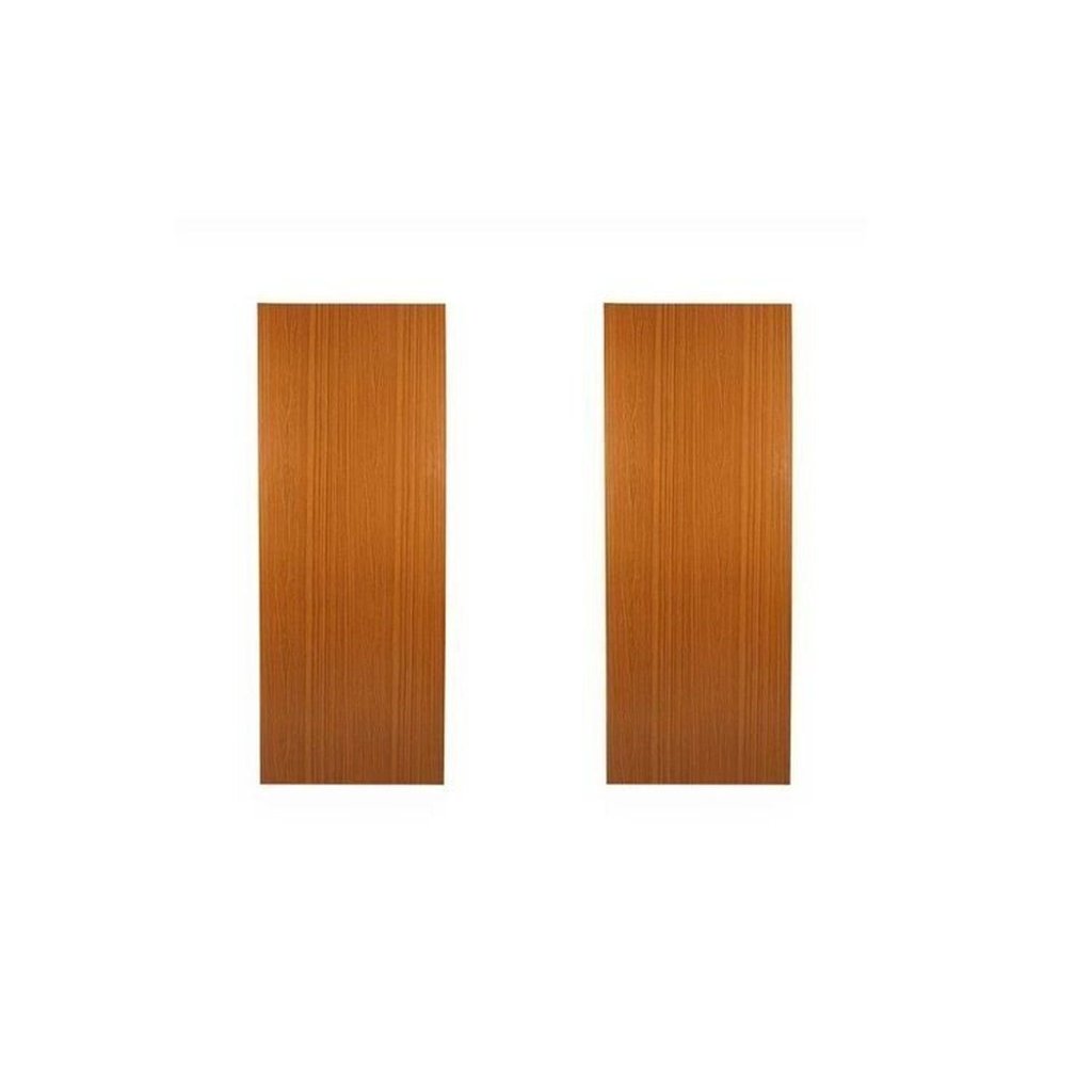 Kit com 2 Folhas de Porta Madeira Lisa 210x80cm Espessura 3,5cm Melamínica Marrom/Mogno MGM
