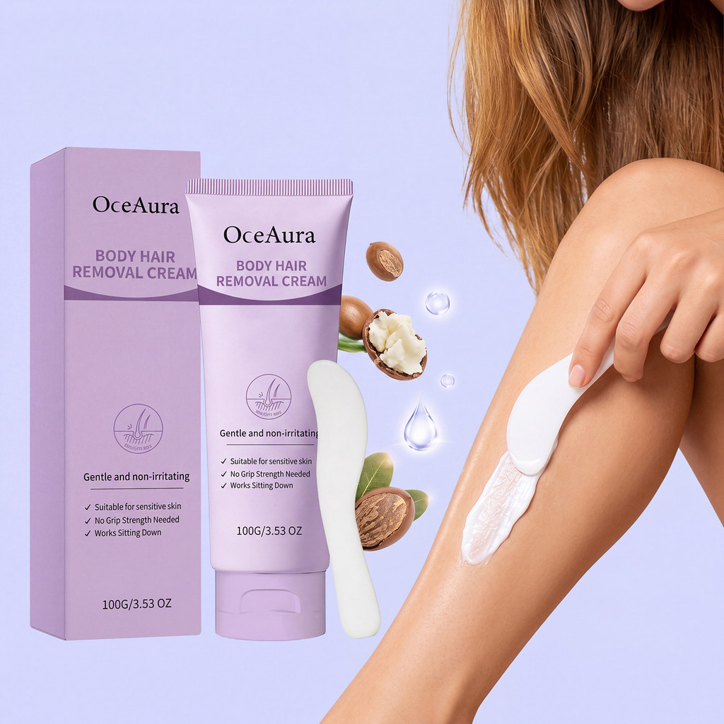 Creme Depilatório com Raspador 100 g – Hidratante, Suave, Hidratante para uma Pele de Verão Sedosa - para Todos