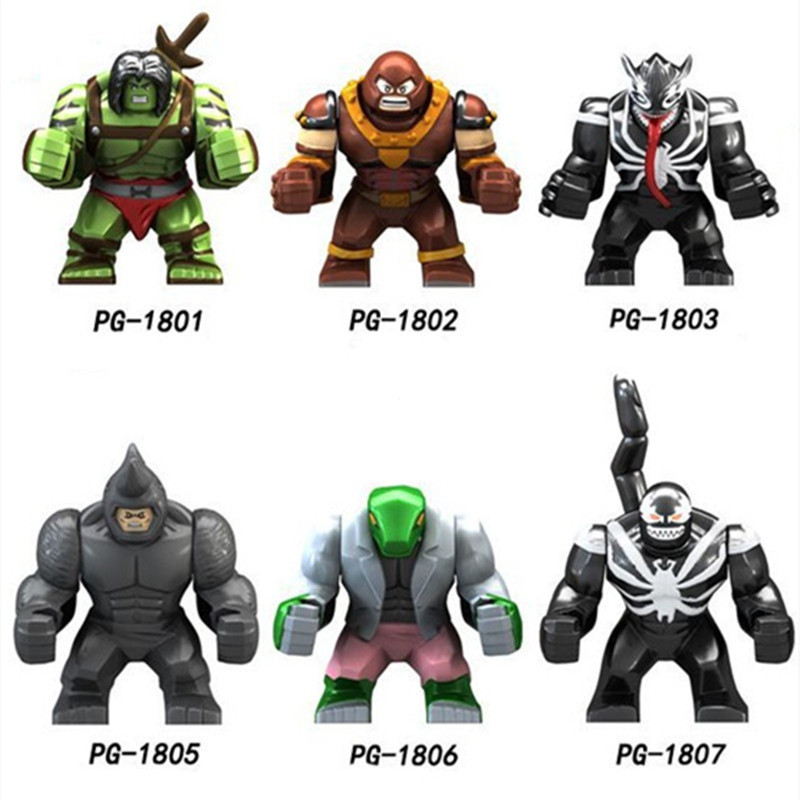 1 peça de brinquedo de blocos de montar da Marvel: Homem-Aranha, Homem-Lagarto, Homem-Rinoceronte, Thanos, blocos de mon