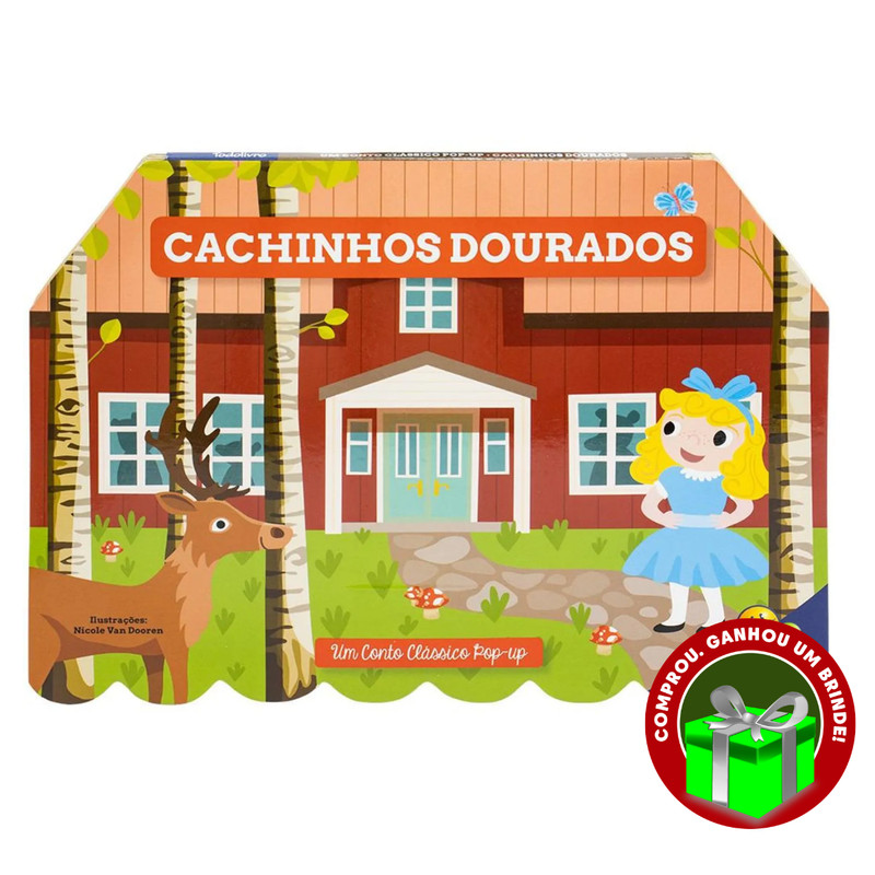Livro Um Conto Clássicos Pop-up: Cachinhos Dourados SBN Crianças Filhos Infantil Desenho Pintar