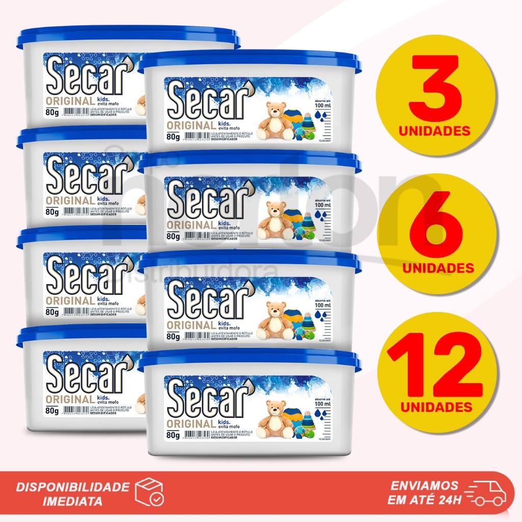 Kit Promocional Anti Mofo Desumidificador Secar Original Kids 80g