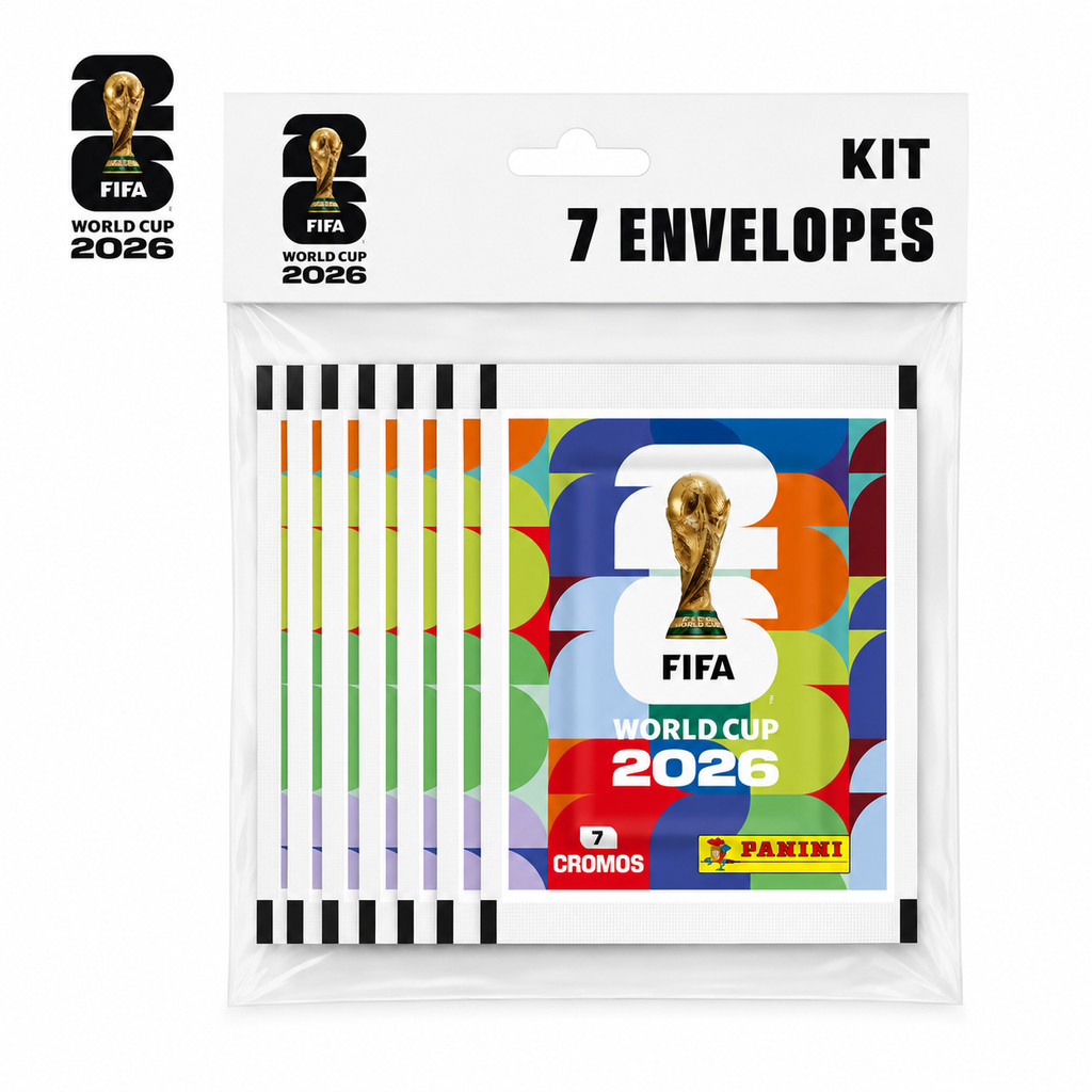 KIT ENVELOPE FIGURINHAS COPA DO MUNDO 2026 - 7 ENVELOPES