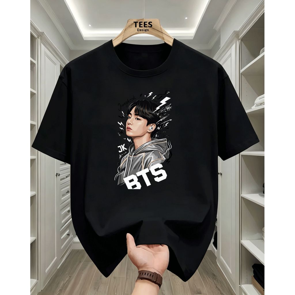 2026 Camiseta Feminina Estampa BTS Jungkook Moderna Estilosa Confortável Moda Feminina