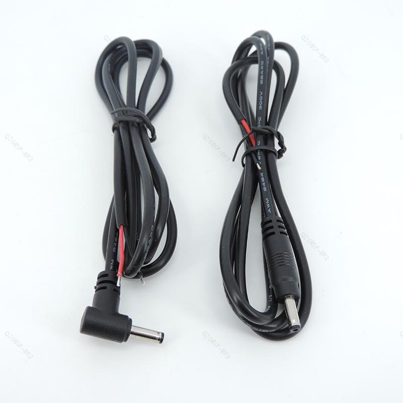 Cabo De Extensão De 1m Anjo Direito 90 Graus 2 Pinos DC Alimentação 3.5 * 1.35mm Conector Fêmea Macho 22AWG 3A Para Câme