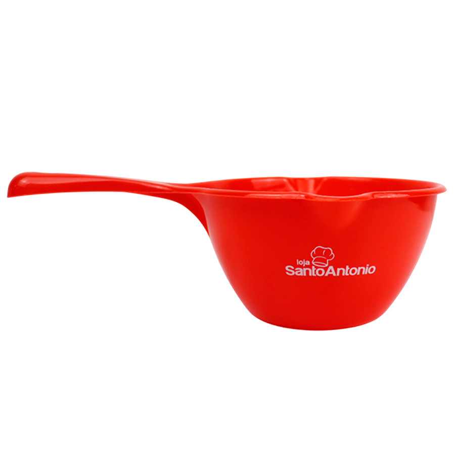 Panelinha Para Derreter Chocolate Multiuso Plástica Vermelha 1,1L