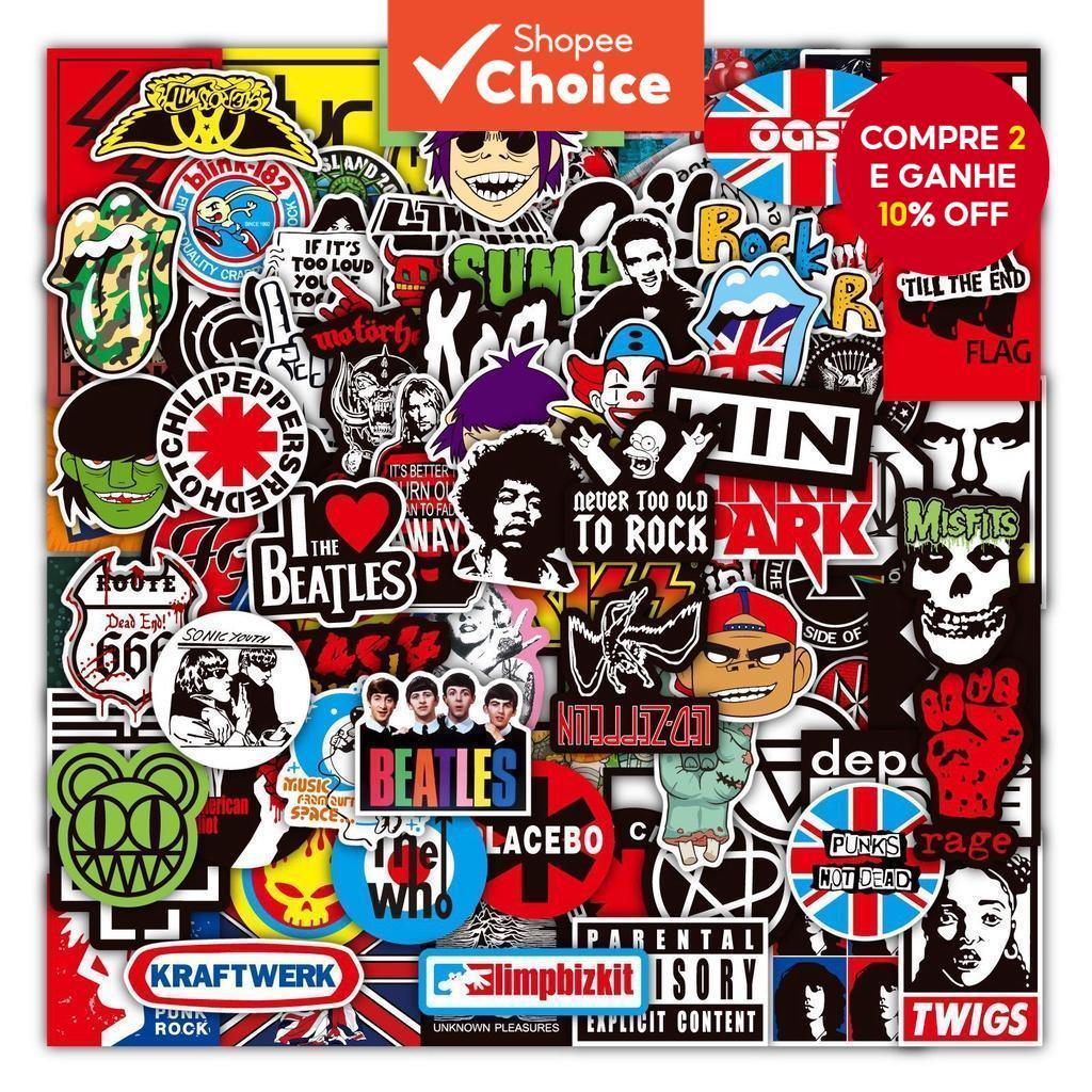 50 Peças Adesivos Punk Rock Band – Decalques Temáticos Musicais Para Laptop , Guitarra , Capacete E Telefone em Oferta na Shopee