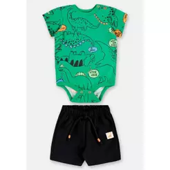 Conjunto Bebê Menino Body e Bermuda Up Baby