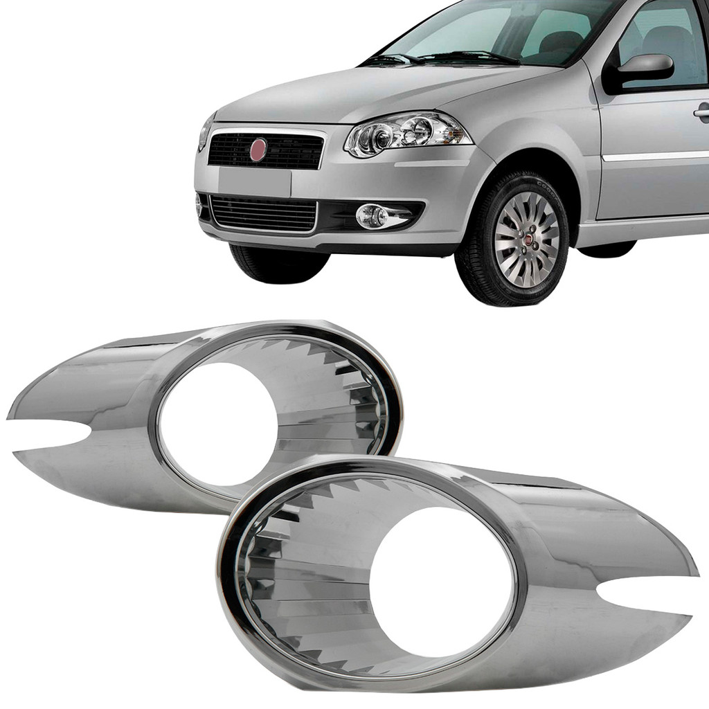Grade Moldura Aro Milha Siena G4 2010 2011 2012 2013 2014 2015 2016 Cromado