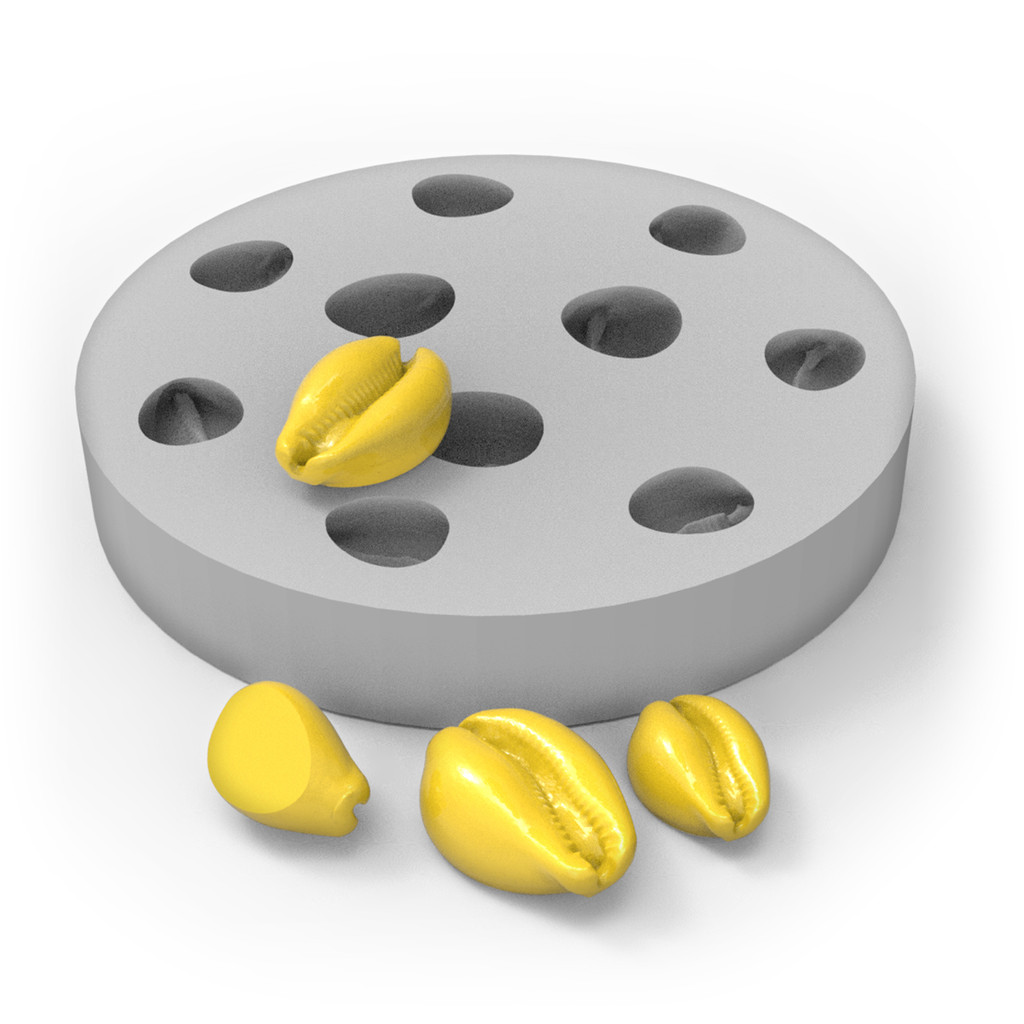 Molde de Silicone com 10 Cavidades Mini Búzios para Velas, Artesanatos e Lembrancinhas em Oferta na Shopee