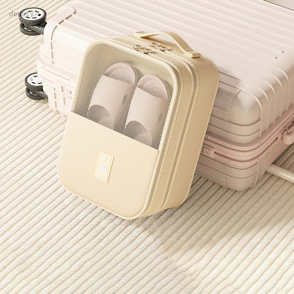 Deauty Portátil Saco De Armazenamento De Sapato De Três Camadas Grande Capacidade À Prova De Poeira Impermeável Mofo Dob