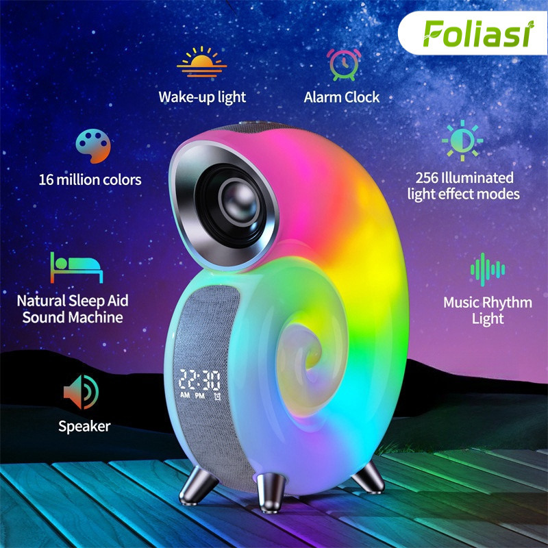 Alto-falante Bluetooth de alto brilho, escuta chocante, como Smart Master, ajuste de brilho RGB.
