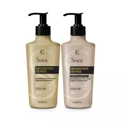 Combo Siàge Reconstrói os Fios: Shampoo 400ml + Condicionador 400ml