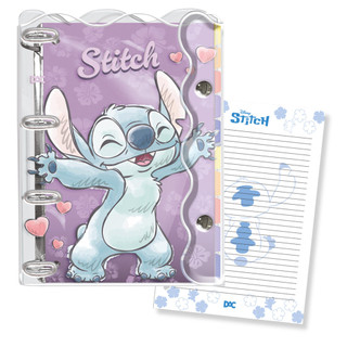 Fichário Universitário PVC Cristal 10 Divisórias Stitch 192 fls - DAC