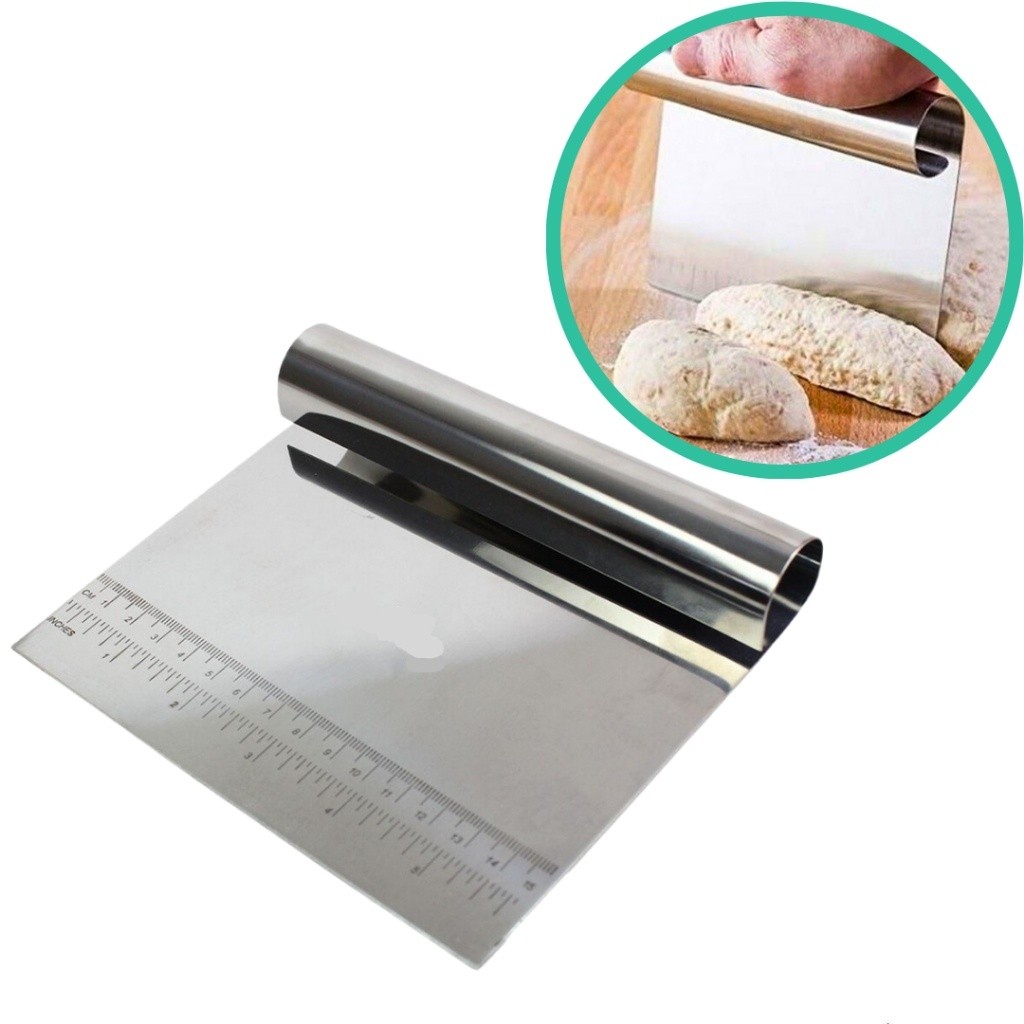 Espátula Em Inox Prática Raspador De Massa Com Cabo Tubular - KL-4193