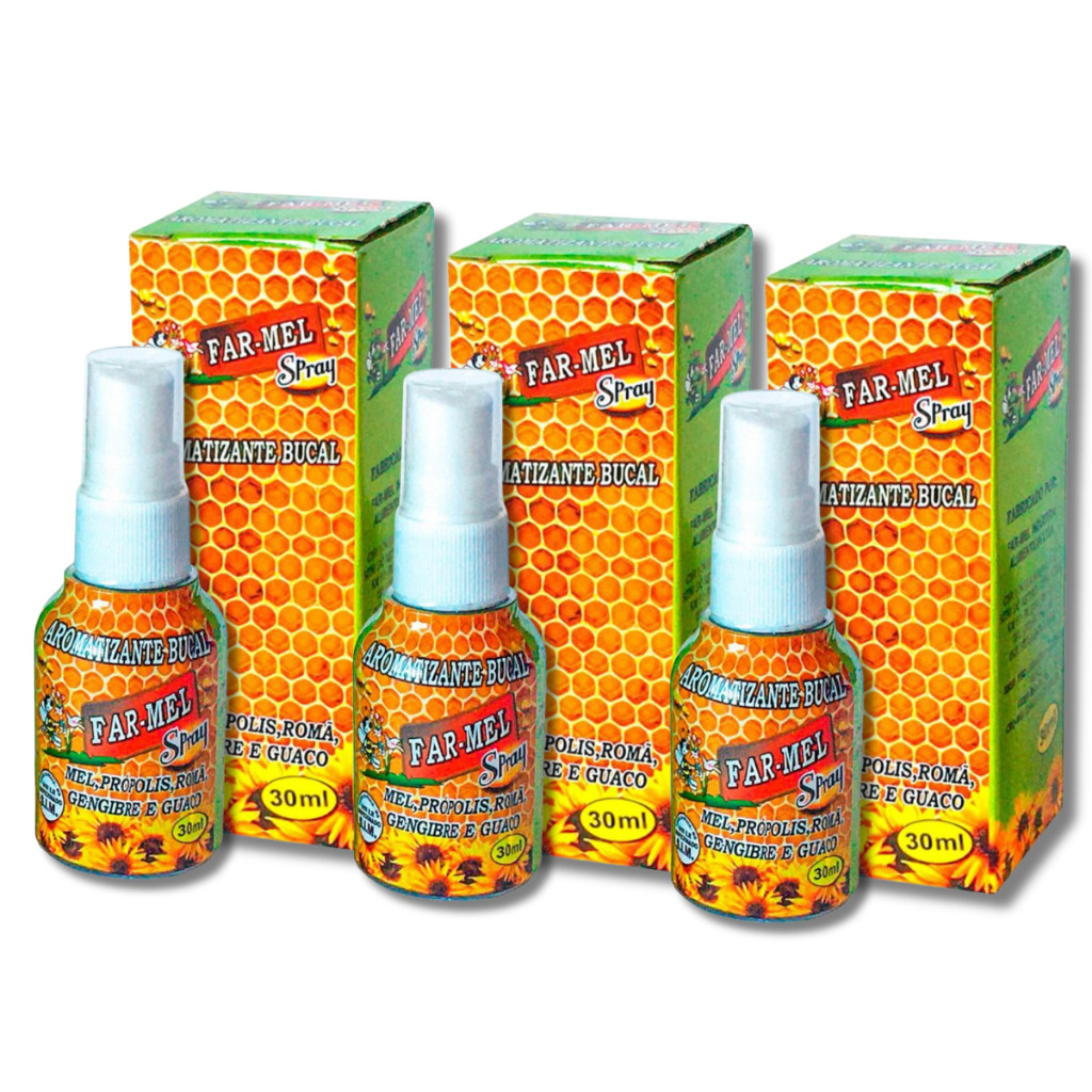 Spray Composto de Própolis 30ml Farmel Aromatizante Bucal