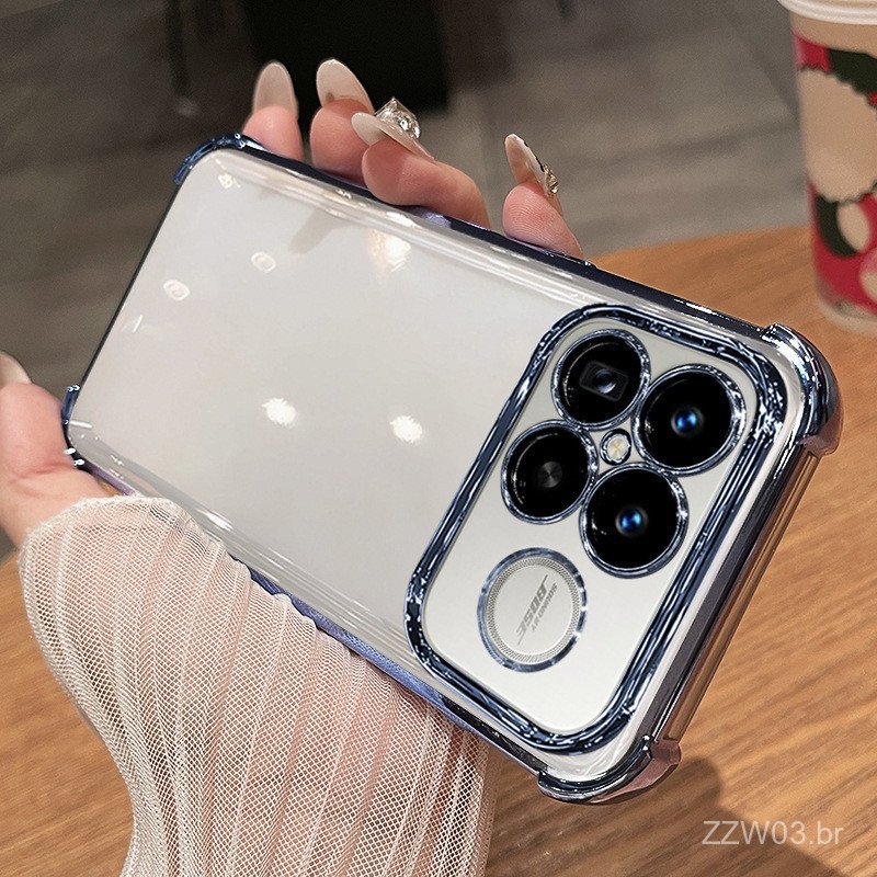 Para Xiaomi Poco F8 Pro F8 Ultra Capa de Telefone Transparente com Revestimento Proteção de Câmera Airbag à Prova de Cho