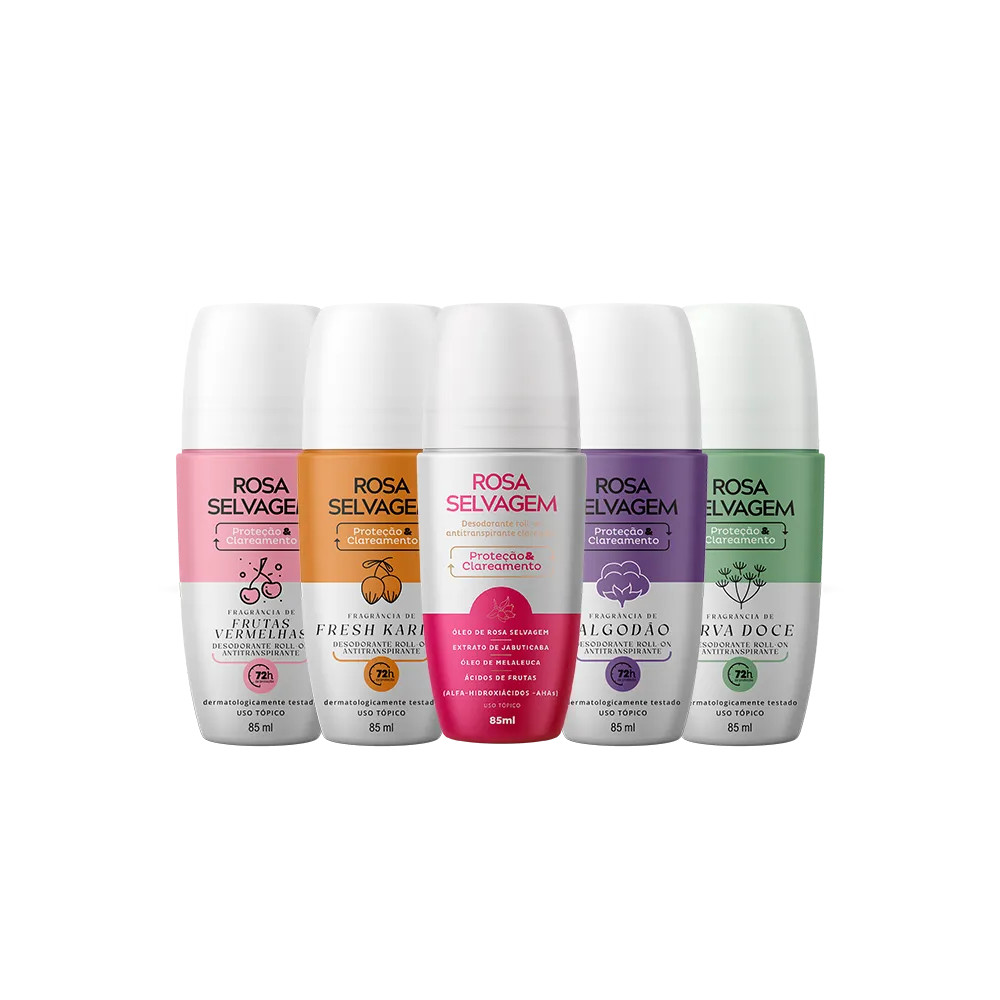 Rosa Selvagem Desodorante Clareador Manchas Escuras Axila 85ml em Oferta na Shopee