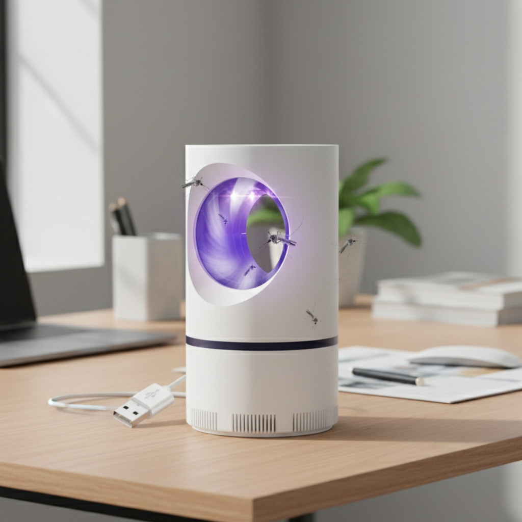 Mata Mosquitos Elétrico USB com Luz LED | Repelente Inteligente para Ambientes Internos