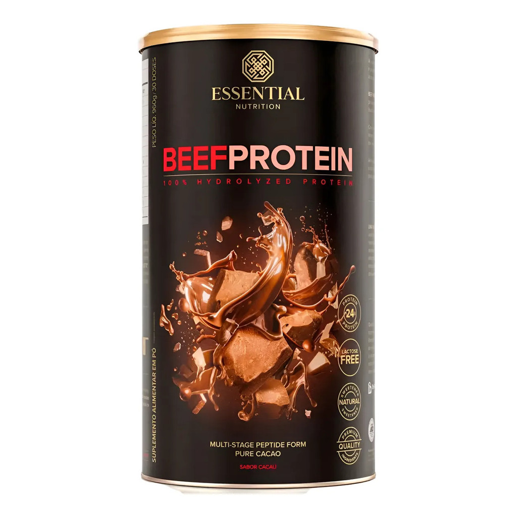 Beef Protein Cacao Lata 960g/30Ds Essential