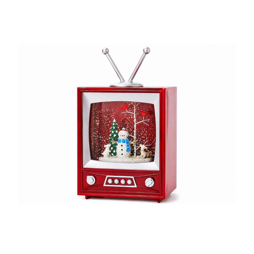 Televisão Globo Neve 3AA 12,7 x 8 x 21,6cm Enfeite Luminoso de Natal