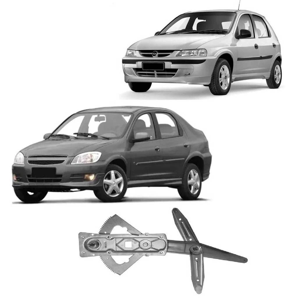 Maquina Vidro Manual Celta Prisma 2000 2001 2002 2003 2004 2005 2006 4 Portas Dianteira Esquerda