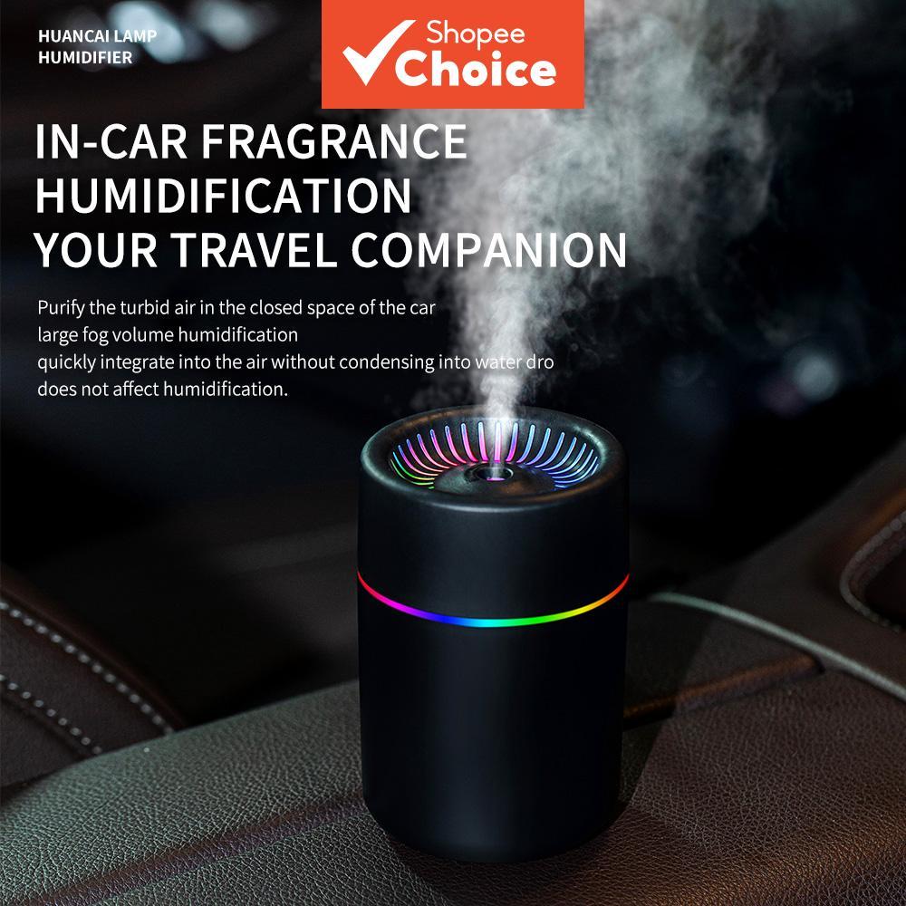 Umidificador de Ar Elétrico USB Mini com Difusor de Aroma, Purificador de Óleo Essencial e Gerador de Névoa com Luzes